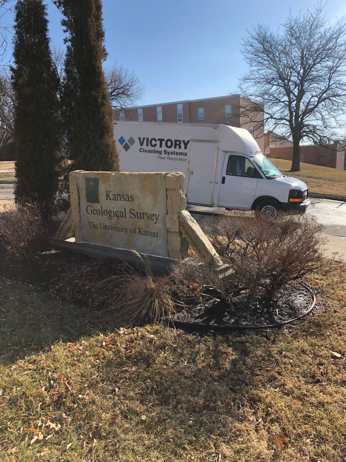 Victory Cleaning Systems truck on a Kansas job site